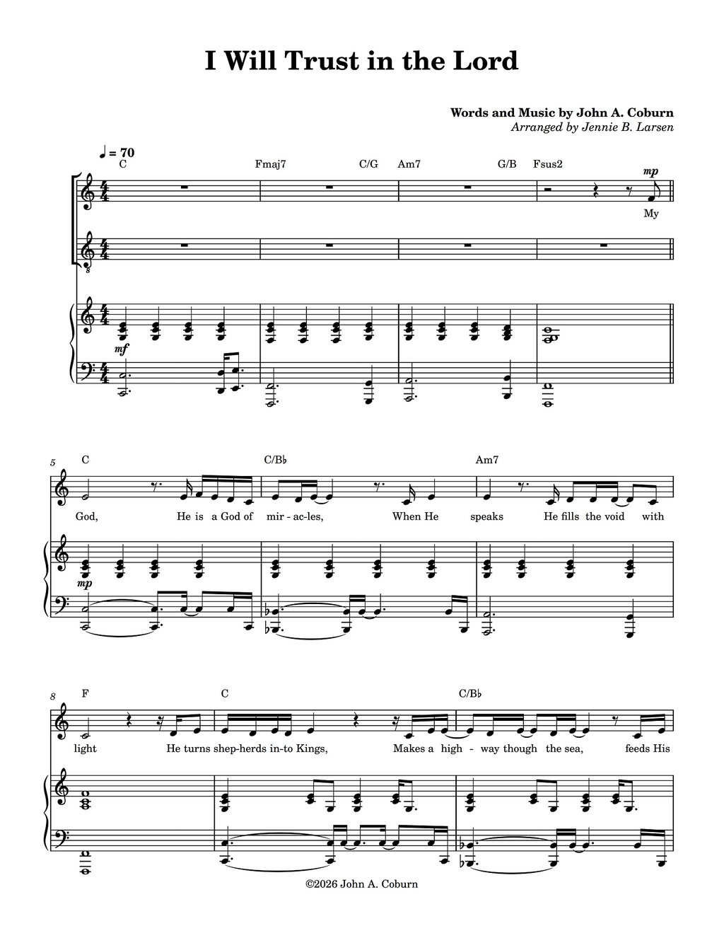 I Will Trust in the Lord - John Coburn (Vocal Duet / Multiple singers/soloists in a group)