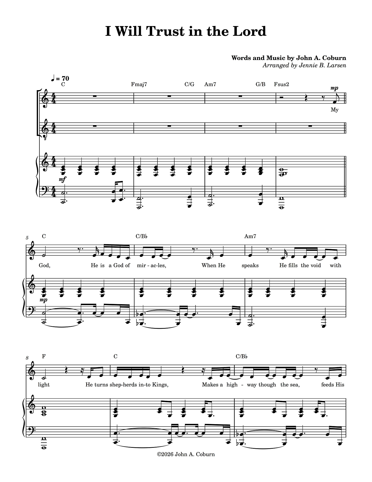 I Will Trust in the Lord - John Coburn (Vocal Duet / Multiple singers/soloists in a group)