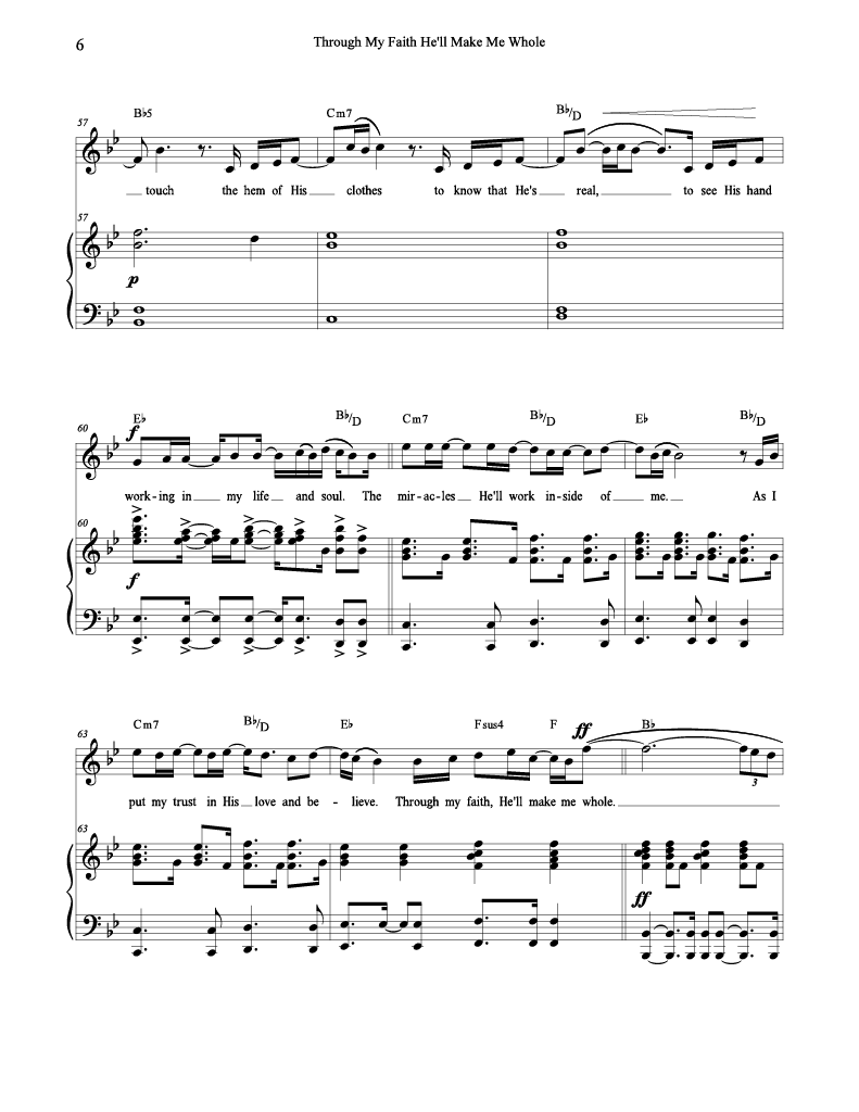 Through My Faith He'll Make Me Whole