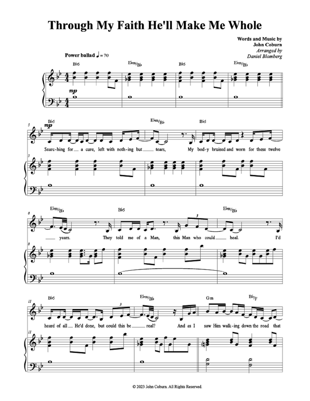 Through My Faith He'll Make Me Whole - John Coburn (Vocal Solo)