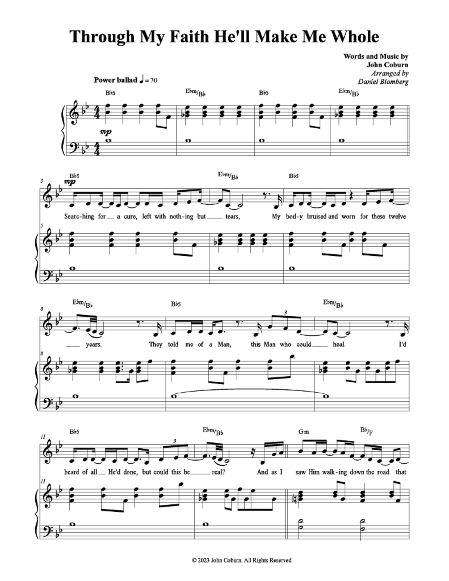Through My Faith He'll Make Me Whole - John Coburn (Vocal Solo)