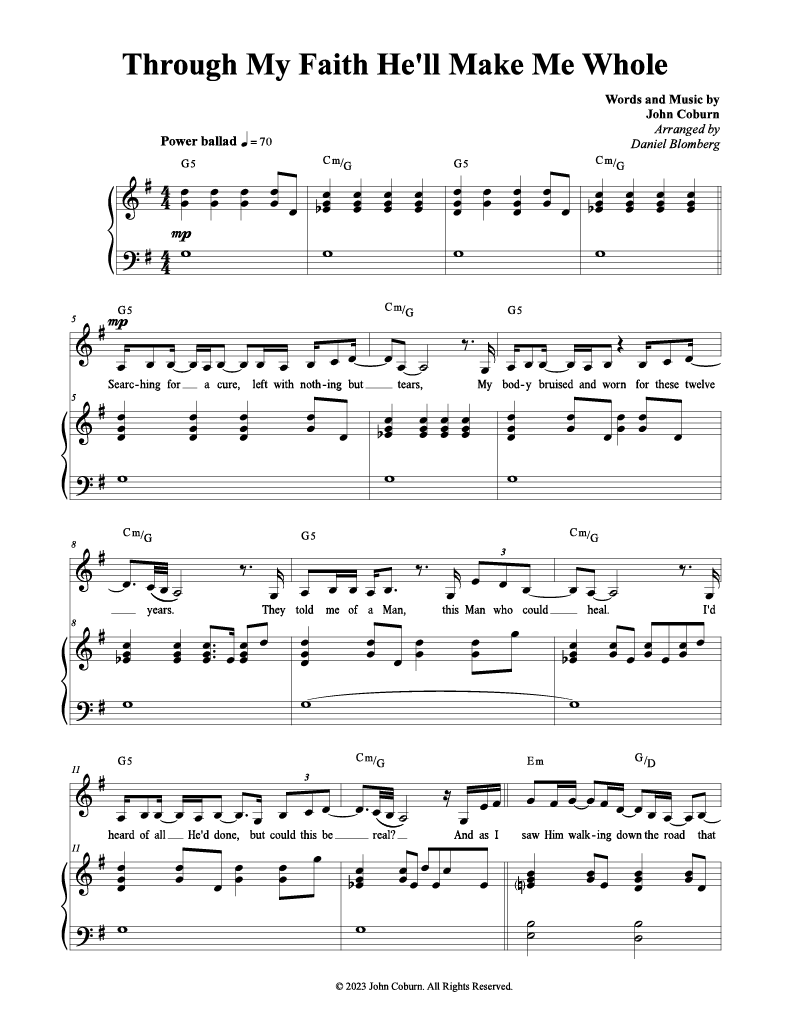 Through My Faith He'll Make Me Whole