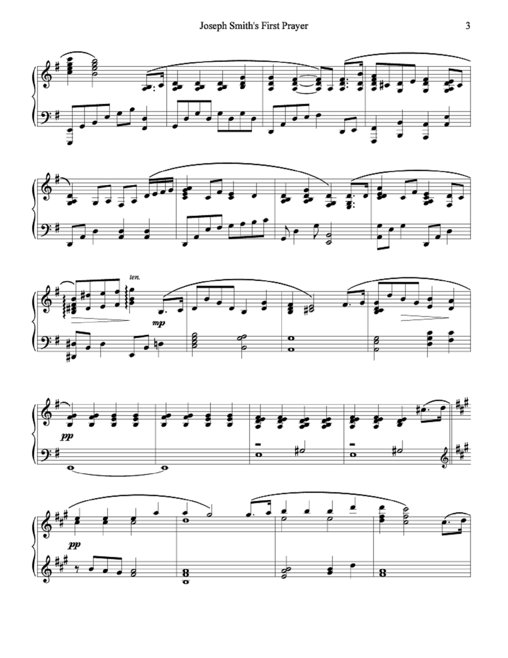 Joseph Smith's First Prayer - arr. Daniel Blomberg (Piano Solo)