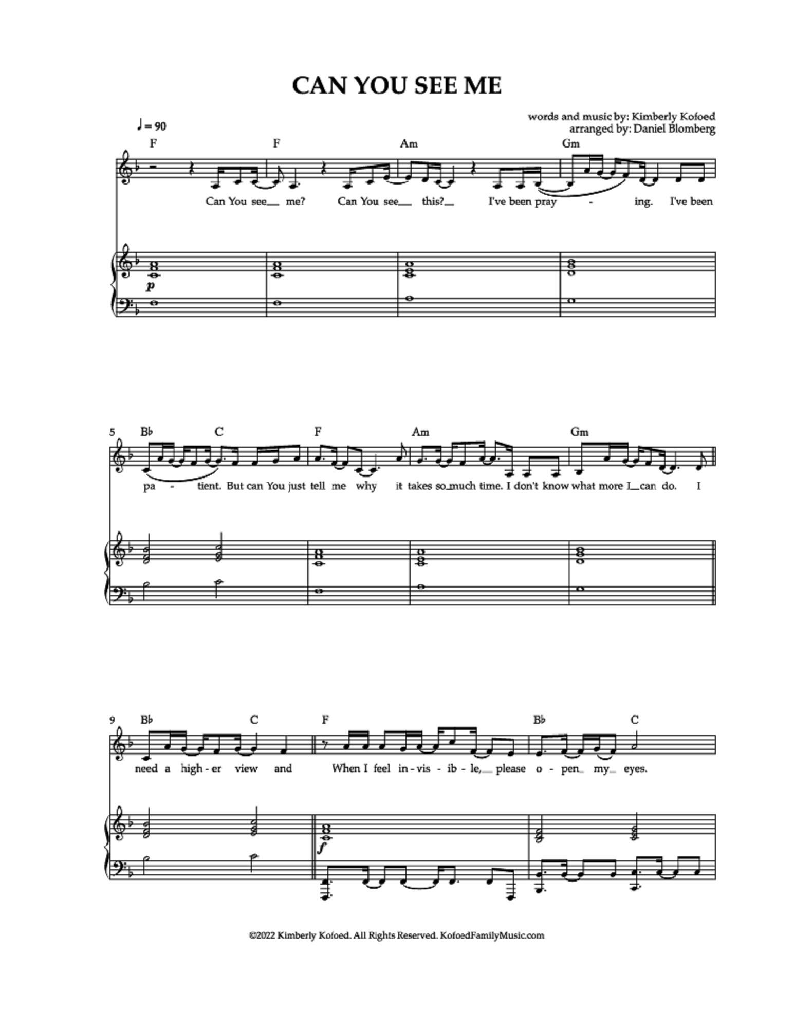 Can You See Me - Kimberly Kofoed (Vocal Solo)