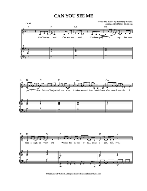 Can You See Me - Kimberly Kofoed (Vocal Solo)