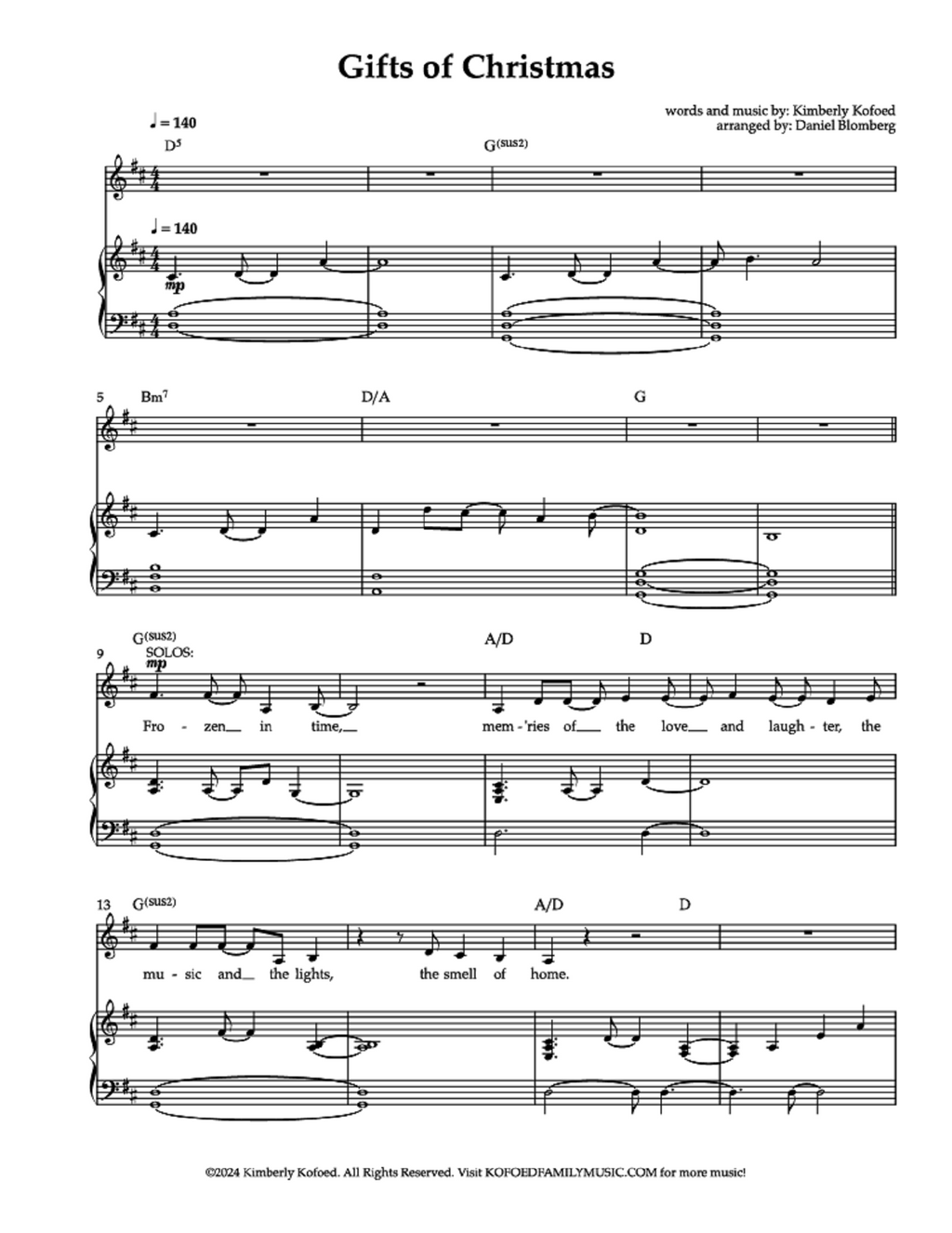 Gifts of Christmas - Kimberly Kofoed (Soloists + Choir)
