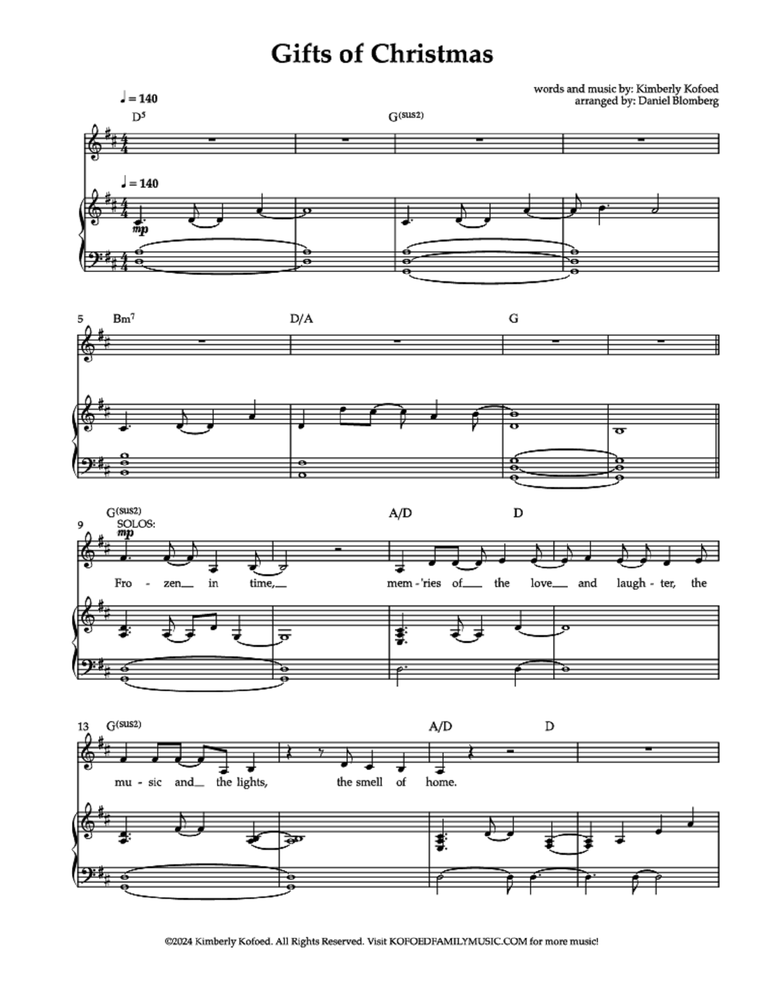 Gifts of Christmas - Kimberly Kofoed (Soloists + Choir)