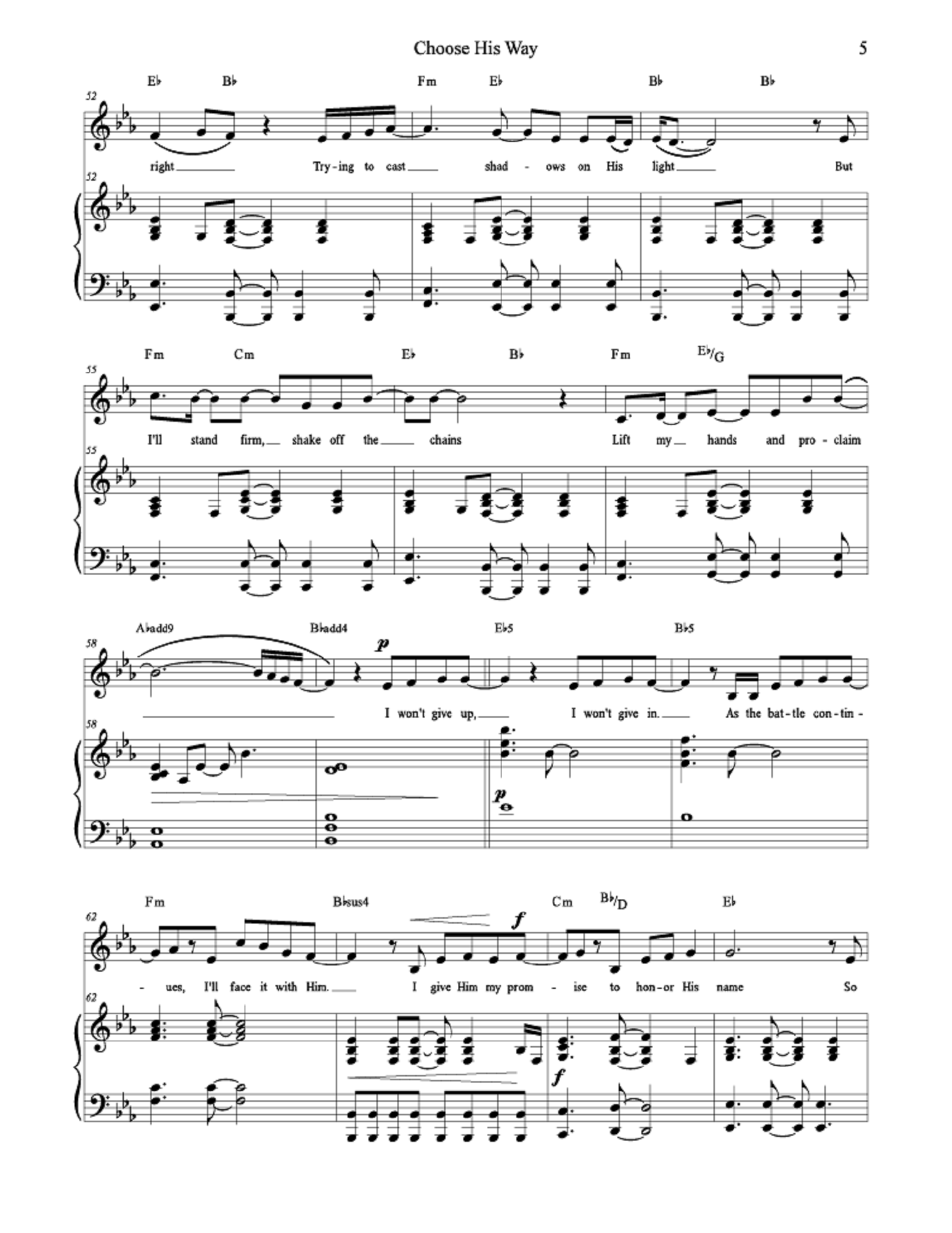 Choose His Way - Kristen Bodine Scott (Vocal Solo)