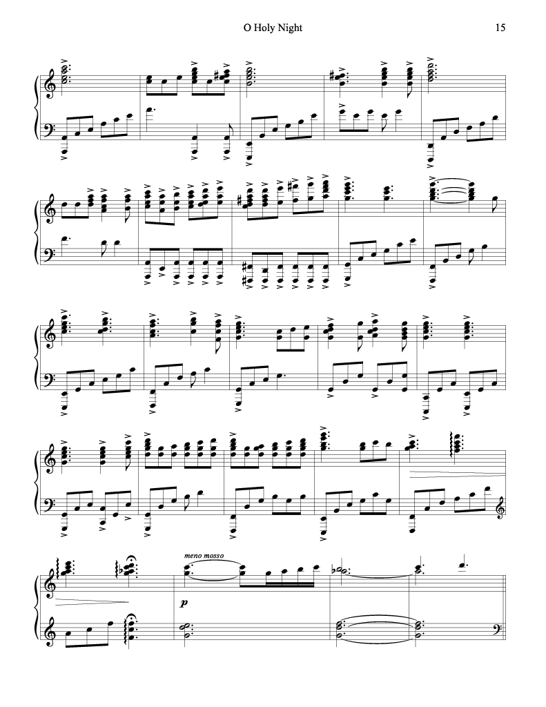 O Holy Night (piano solo - Blomberg)