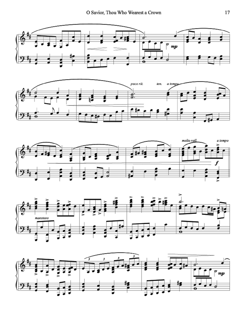 O Savior Thou Who Wearest A Crown Arr Daniel Blomberg Piano Solo o-savior-thou-who-wearest-a-crown-arr-daniel-blomberg-piano-solo