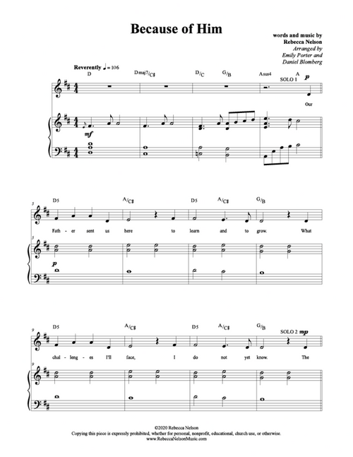 Because of Him - Rebecca Nelson (Children's Choir)