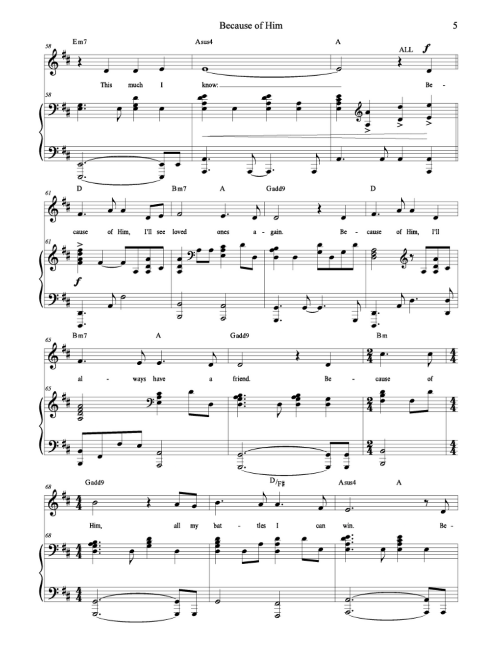 Because of Him - Rebecca Nelson (Children's Choir)