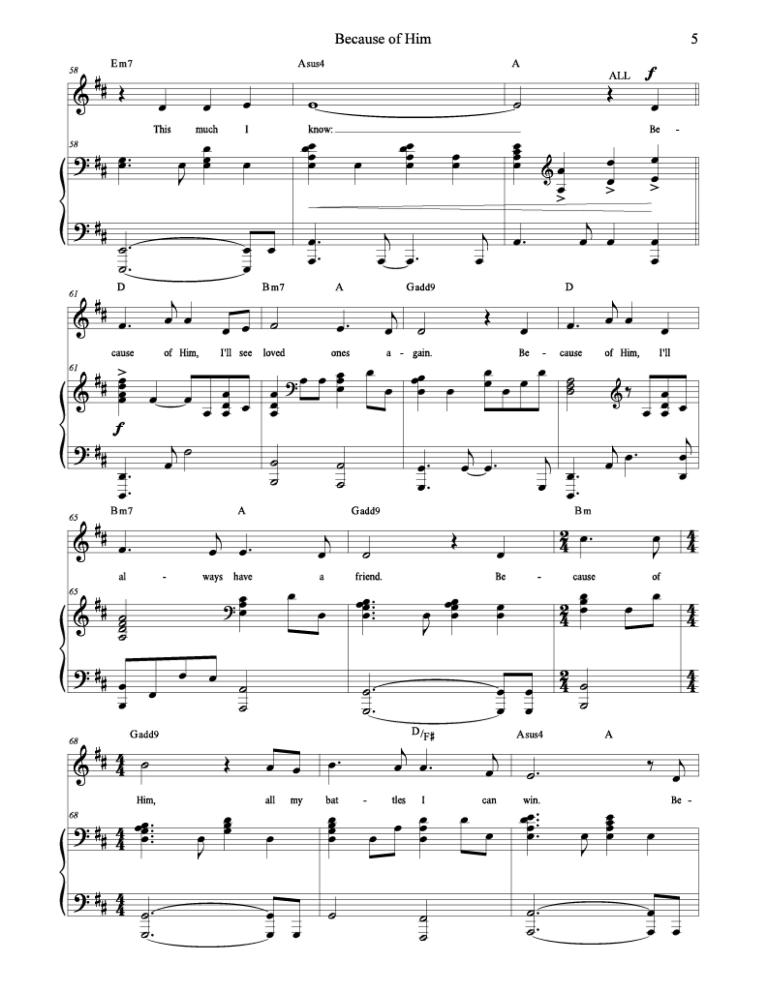 Because of Him - Rebecca Nelson (Children's Choir)