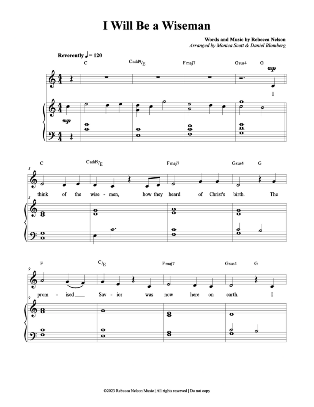 I Will Be a Wiseman - Rebecca Nelson (Children's Choir)