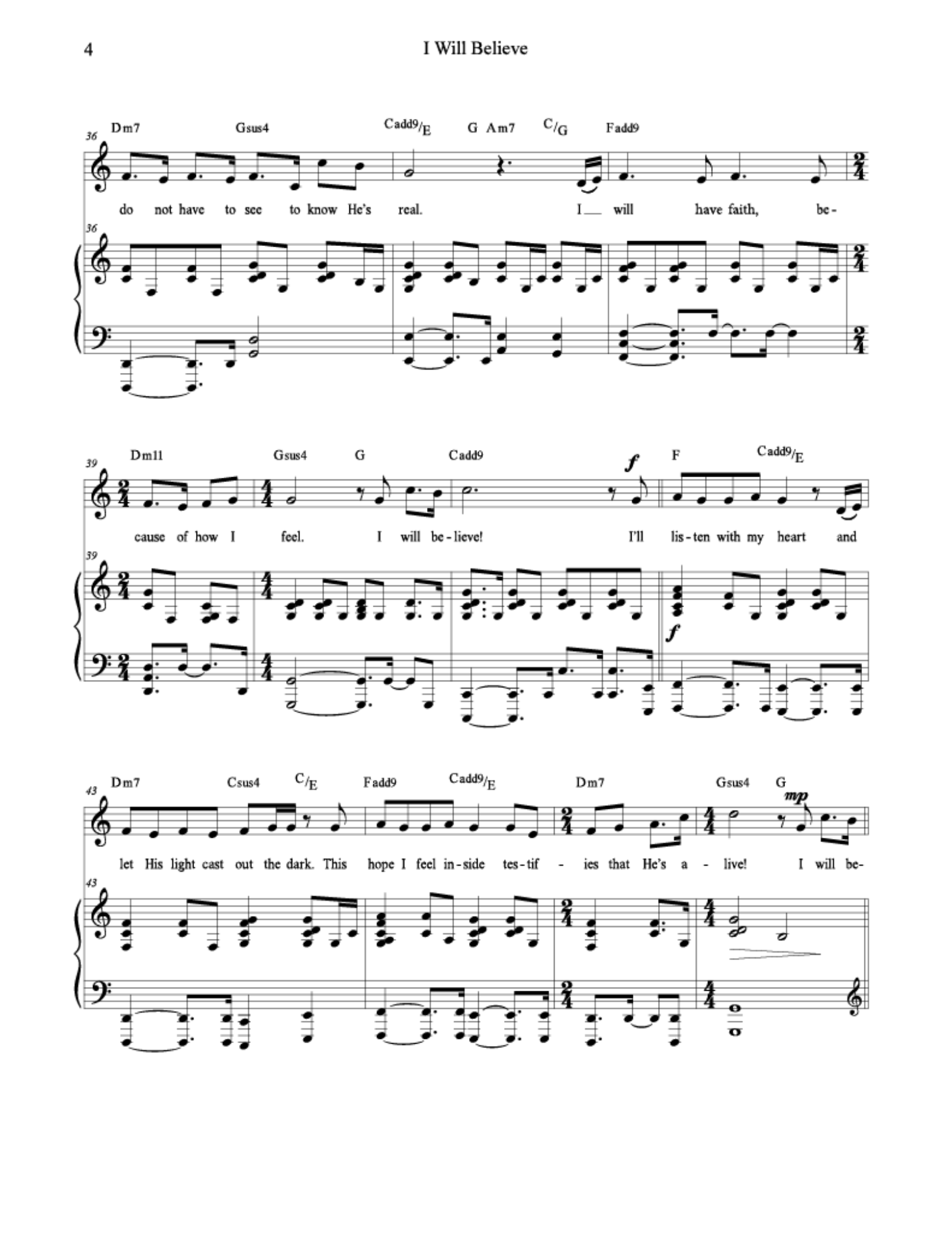 I Will Believe - Rebecca Nelson (Children's Choir)