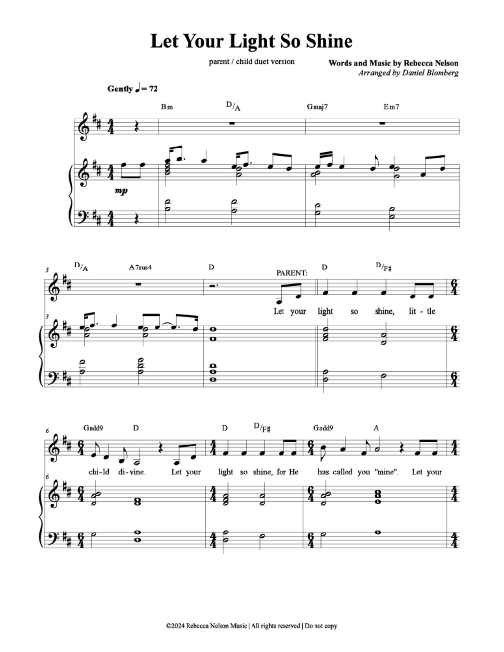 Let Your Light So Shine - Rebecca Nelson (Vocal Solo, Vocal Duet)