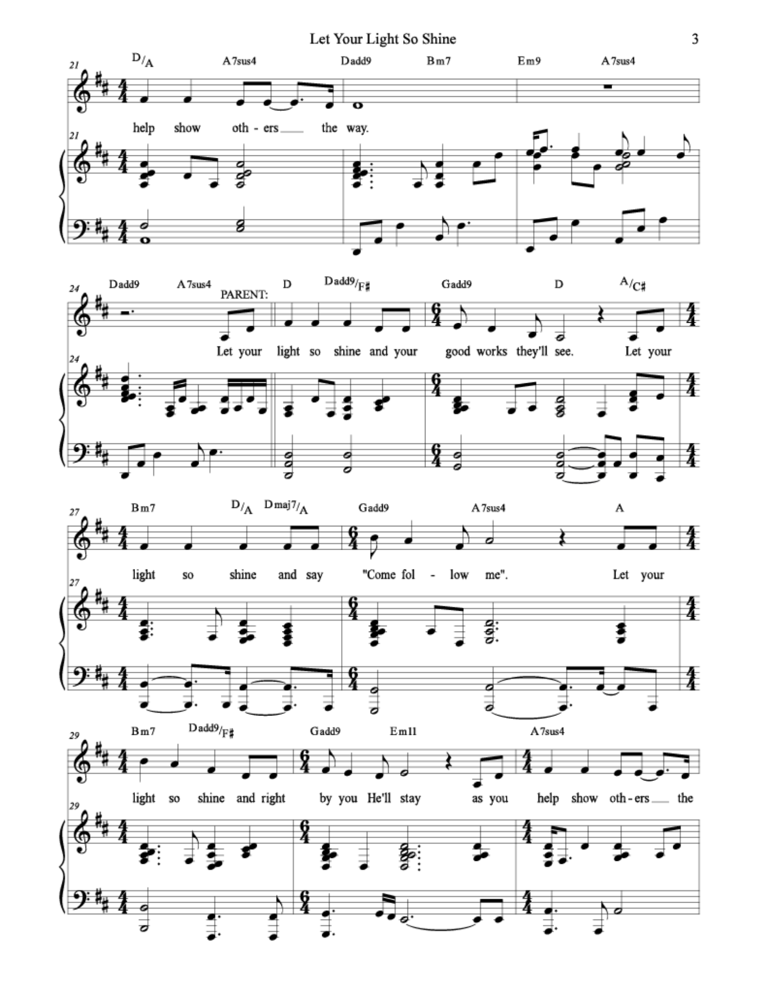 Let Your Light So Shine - Rebecca Nelson (Vocal Solo, Vocal Duet)