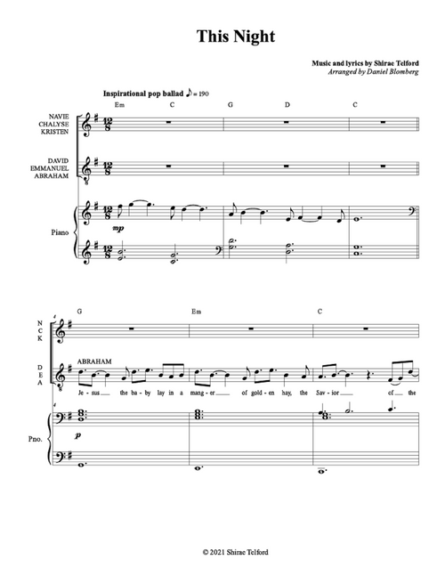 This Night - Shirae Telford (6 Soloists)
