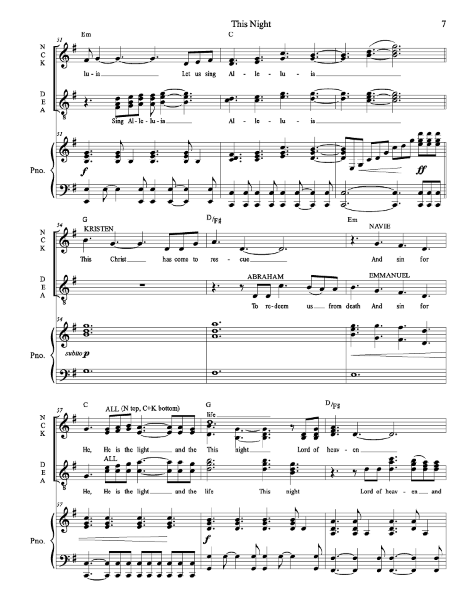 This Night - Shirae Telford (6 Soloists)