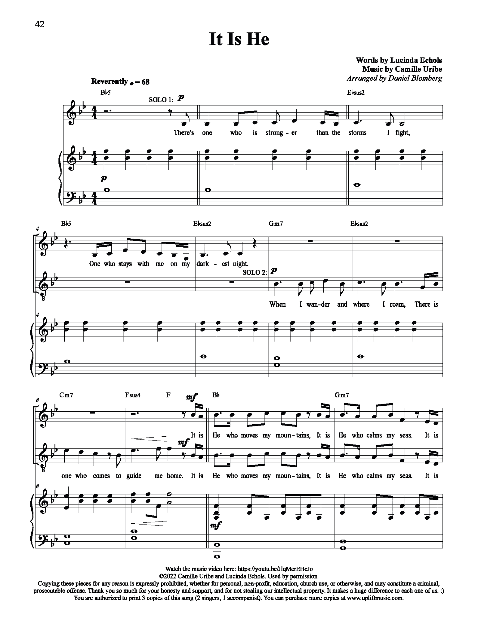 Songs of Faith I: Vocal Solos and Duets (Uplift Music Collection)