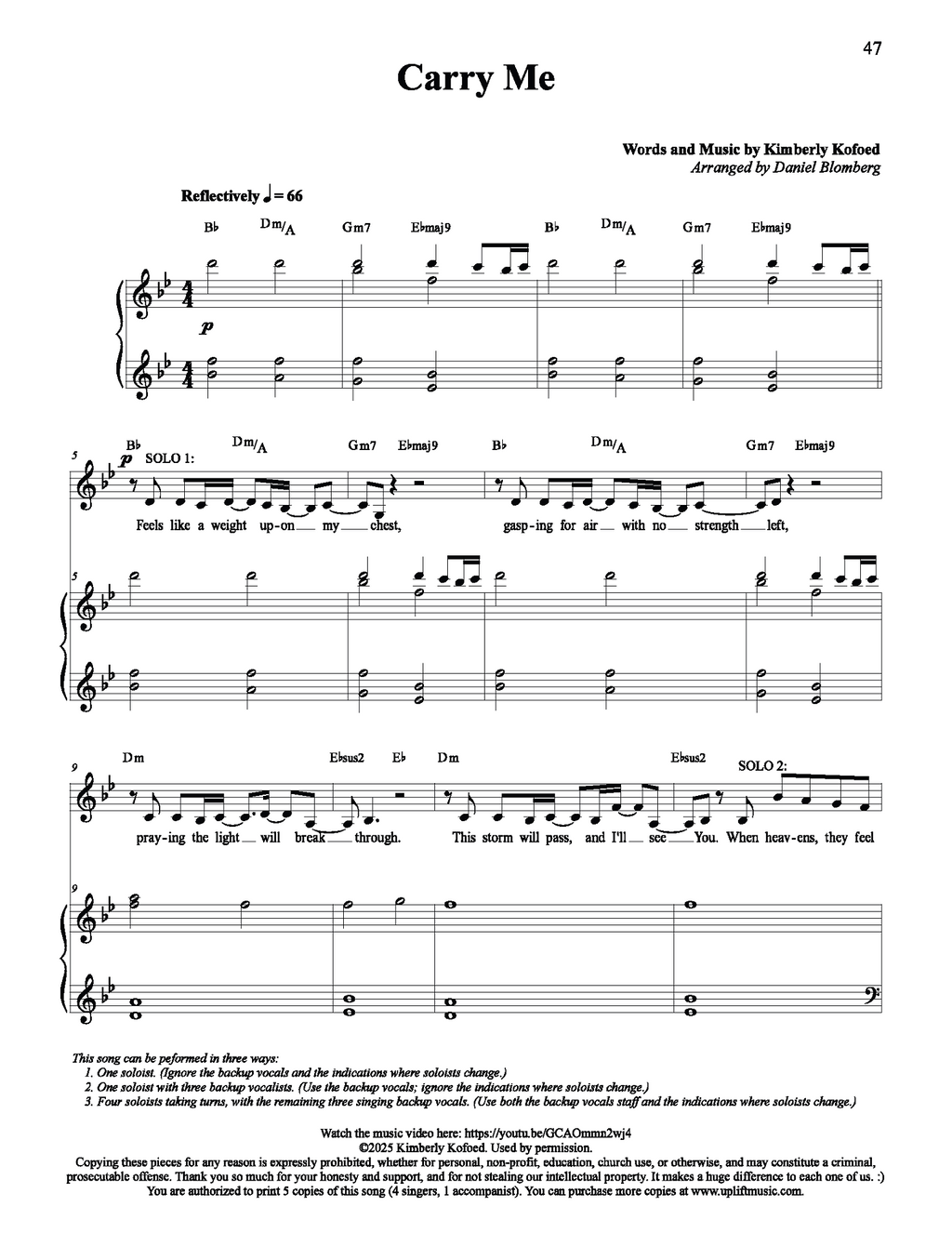 Songs of Faith I: Vocal Solos and Duets (Uplift Music Collection)