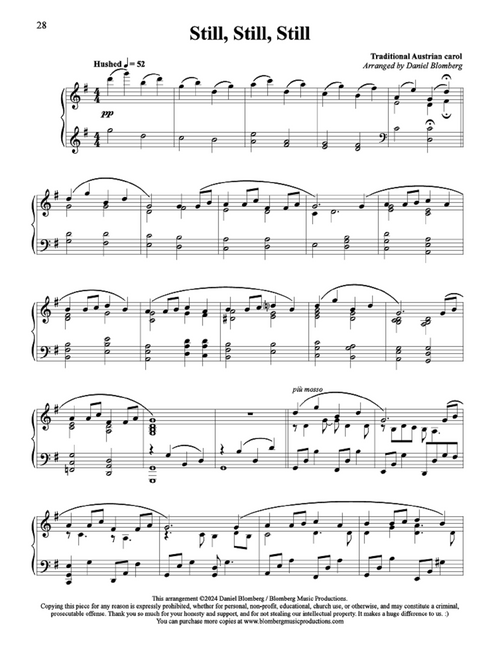 Still, Still, Still - arr. Daniel Blomberg (Piano Solo)