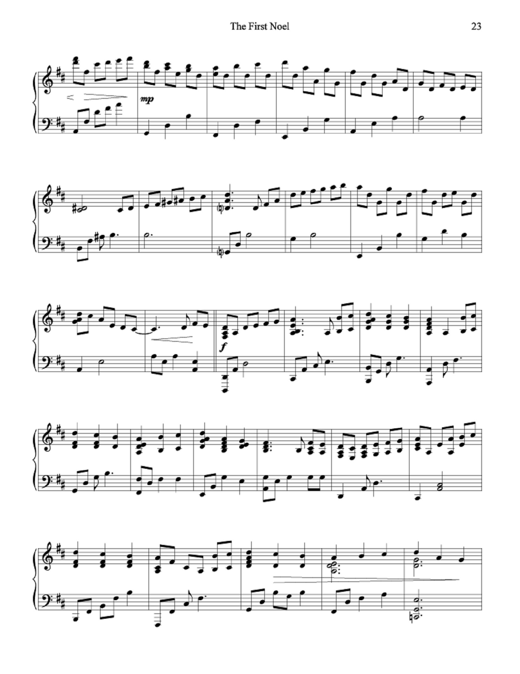 The First Noel - arr. Daniel Blomberg (Piano Solo)