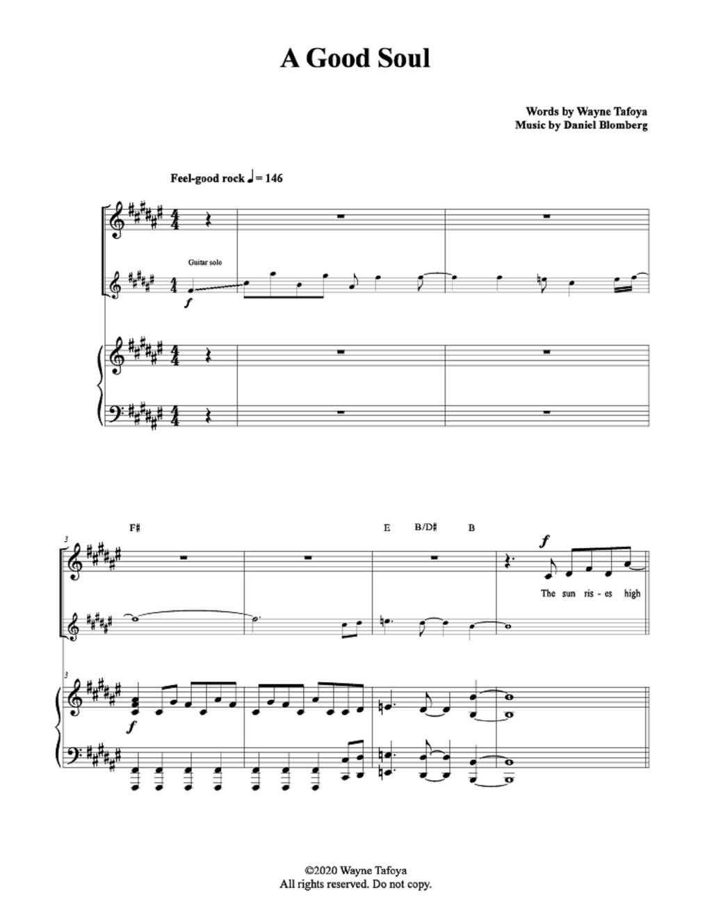A Good Soul - Wayne Tafoya, Daniel Blomberg (Vocal Solo)