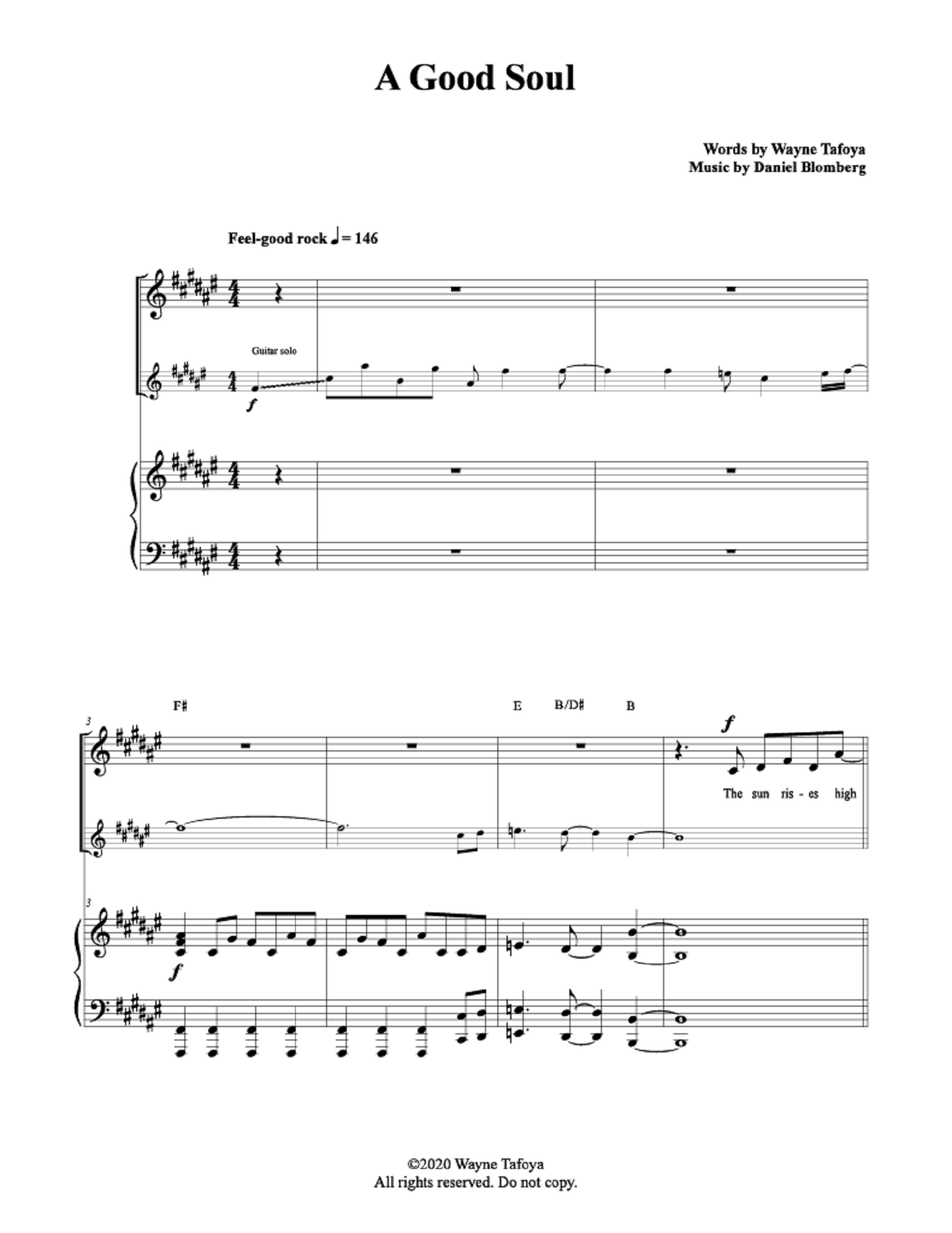 A Good Soul - Wayne Tafoya, Daniel Blomberg (Vocal Solo)